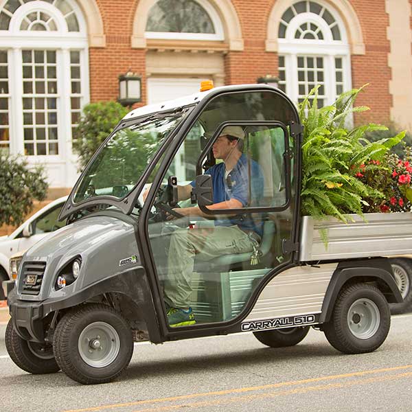 Man driving a vehicle